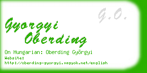 gyorgyi oberding business card